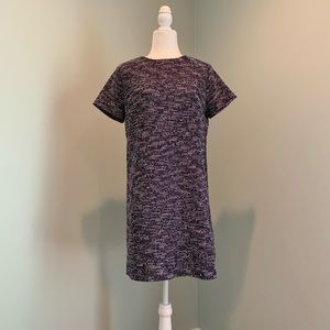 Navy blue tweed LOFT tunic dress